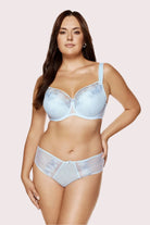 DiscoverSemi - Soft Cup Bra Feather Lace - Pale BlueatRubyV Lingerie