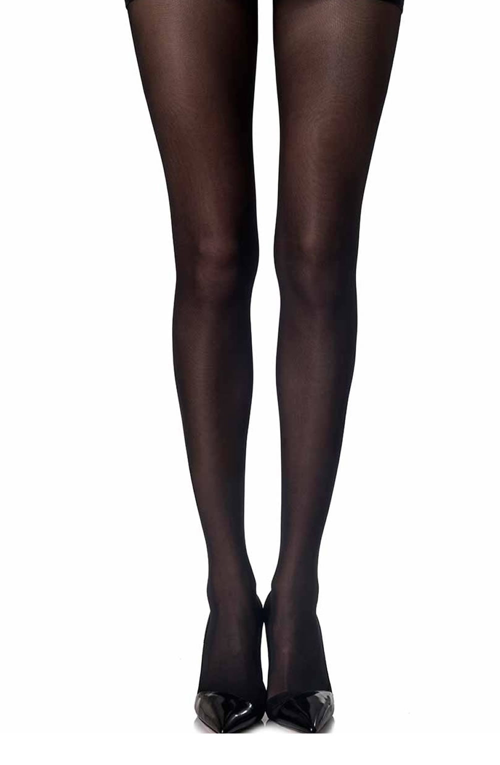 Sheer Tights - Black - 120 Denier - Tights - RubyV Lingerie