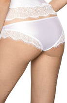 Sija Brief with Eyelash Lace in White - Brief - RubyV Lingerie