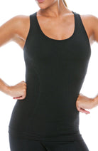 Sporty Tank Top with Bra - Black