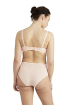 Stretch High Waist Brief - Blush Pink - Full Brief - RubyV Lingerie