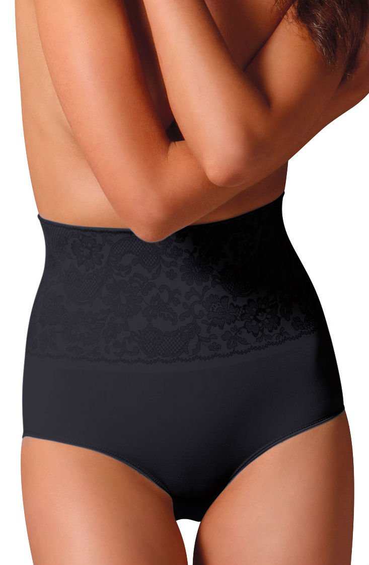 Strong Compression High Waist Shaping Brief - Nero (Black) - High Waist Brief - RubyV Lingerie