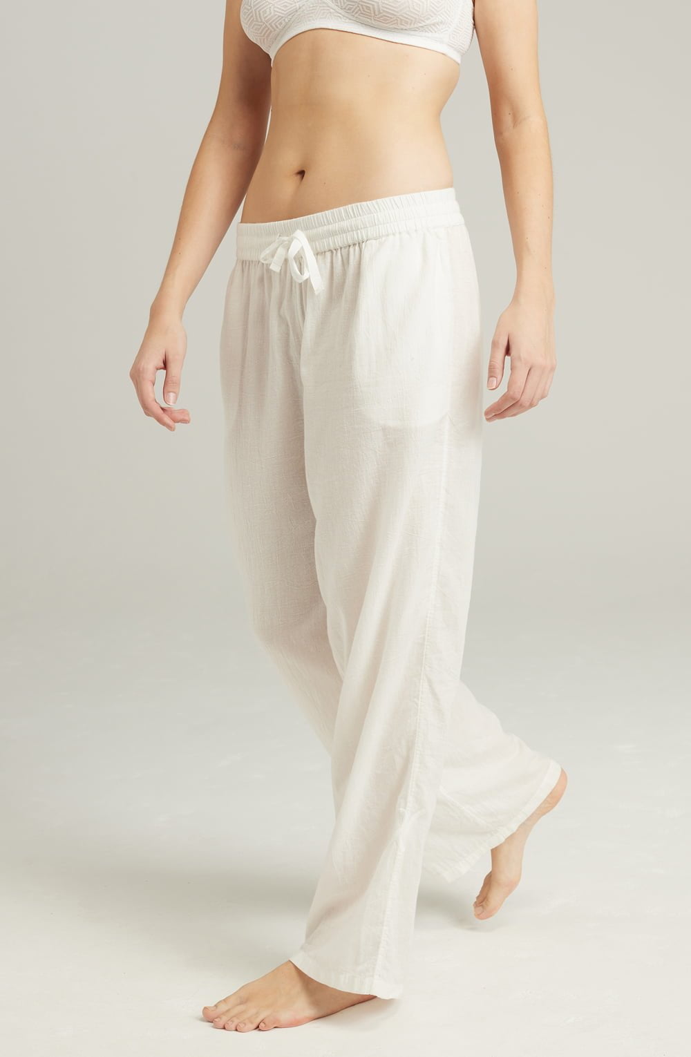 The Classic Trouser Organic Cotton - White - Trouser - RubyV Lingerie