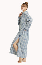 The Maxi Shirt Organic Cotton - French Navy Stripe - Sleepshirt - RubyV Lingerie