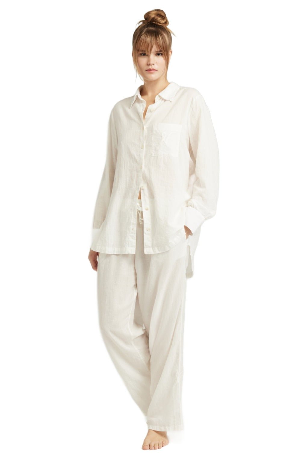 The Midi Shirt Organic Cotton - White - Sleepshirt - RubyV Lingerie