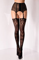 Tribal Design Black Stockings