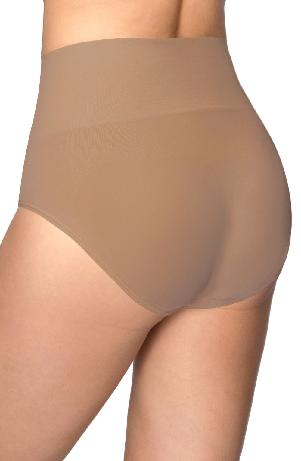 Tummy Control Midi Brief in Nude