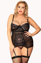 Victoria Chemise - Black (Plus) - Chemise - RubyV Lingerie